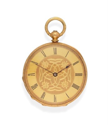 Lot 2180 - A Lady's Fob Watch, retailed by A.B.Savory & Sons, Cornhill, London, circa 1880, cylinder bar...