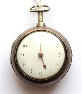 Lot 2184 - A Silver Pair Cased Verge Pocket Watch, signed Rd Stephens, London, 1804, gilt fusee movement...