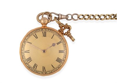 Lot 2189 - An 18ct Gold Cylinder Pocket Watch, signed Robins, London, 1814, frosted gilt finished fusee...