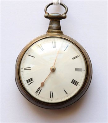 Lot 2197 - A Gilt Metal Pair Cased Rack Lever Pocket Watch, signed J P Saddleton, Lynn, circa 1820, gilt fusee