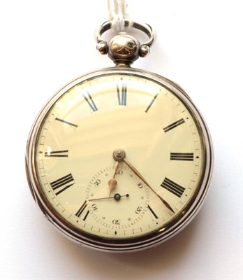 Lot 2210 - A Silver Open Faced Massey Type III Lever Escapement Pocket Watch, signed Vale & Rotherham,...