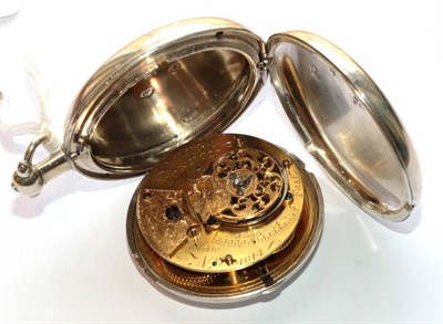 Lot 2224 - A Silver Full Hunter Pocket Watch, signed Barwise, London, 1808, gilt fusee movement signed and...