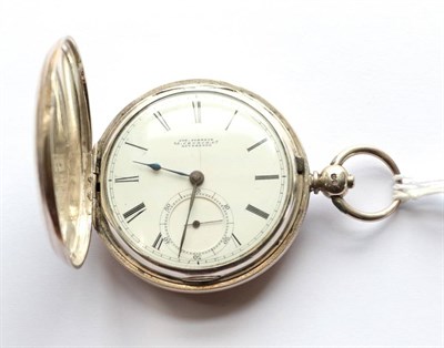 Lot 2230 - A Silver Full Hunter Lever Pocket Watch, signed Jos Johnson, 25 Church Street, Liverpool, 1857,...