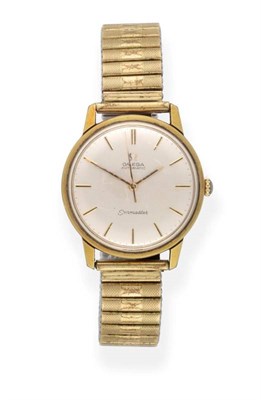 Lot 2234 - A Gold Plated Automatic Centre Seconds Wristwatch, signed Omega, model: Seamaster, 1966,...