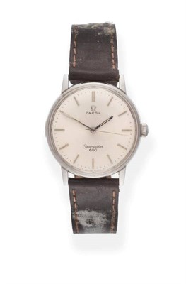 Lot 2237 - A Stainless Steel Centre Seconds Wristwatch, signed Omega, model: Seamaster 600, ref: 135.011,...