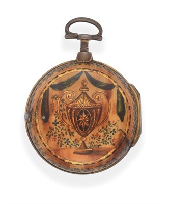 Lot 2247 - A Horn Gilt Pair Cased Verge Pocket Watch, signed John Jackson, Boroughbridge, circa 1790, gilt...