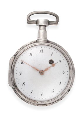 Lot 2272 - A French Consular Cased Verge Pocket Watch, signed Chevallieu a Paris, circa 1830, gilt...