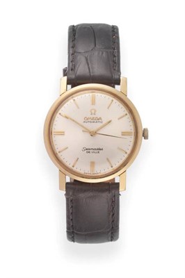 Lot 2288 - A Gold Plated Automatic Centre Seconds Wristwatch, signed Omega, Seamaster, De Ville, circa...