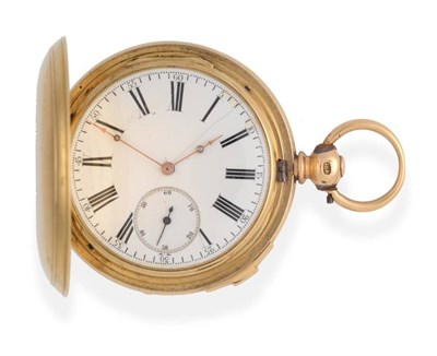 Lot 2301 - An Unusual 18ct Gold ''By Royal Letters Patent'' Hinge Winding Full Hunter Lever Pocket Watch,...