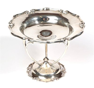 Lot 2314 - A Scottish Art Nouveau Silver Pedestal Dish, Elkington & Co, Glasgow 1905, the circular dish...