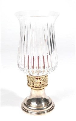 Lot 2319 - Hector Miller for Aurum: A Parcel Gilt Commemorative Silver and Glass Lantern, London 1989,...