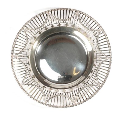 Lot 2326 - A Circular Silver Bread Basket, R F Mosley & Co, Sheffield 1917, the rim pierced and decorated with