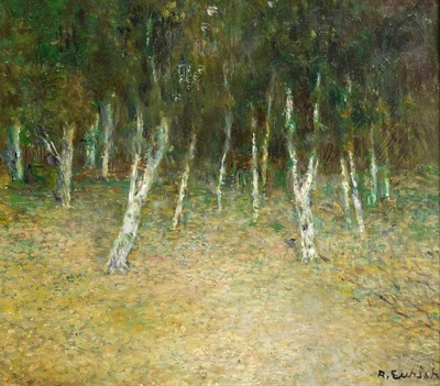 Lot 102 - Richard Eurich OBE, RA (1903-1992) ''The Forest'' Signed, oil on board, 27.5cm by 30.5cm...
