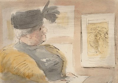 Lot 43 - Edward Ardizzone CBE, RA (1900-1979) ''Looking at the Leonardos'' Initialled, inscribed to artist's