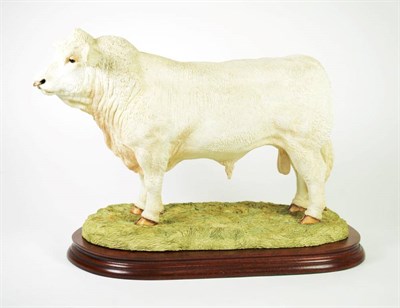 Lot 26 - Border Fine Arts 'Charolais Bull' (Style Two), model No. B0587 by Jack Crewdson, limited...