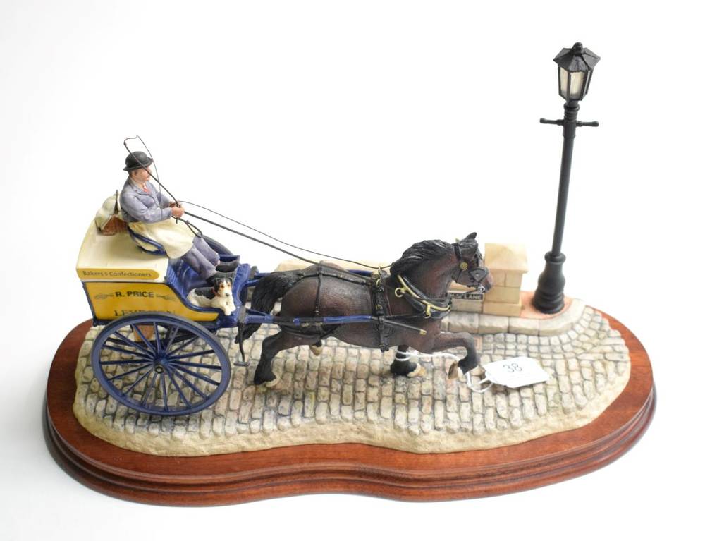 Lot 38 - Border Fine Arts 'Delivered Warm' (Horse-drawn Baker's Van), model No. B0040 by Ray Ayres,...