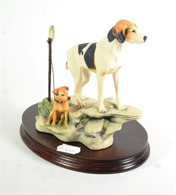 Lot 46 - Border Fine Arts 'Fell Hound with Lakeland Terrier', model No. L92 by Mairi Laing Hunt, limited...