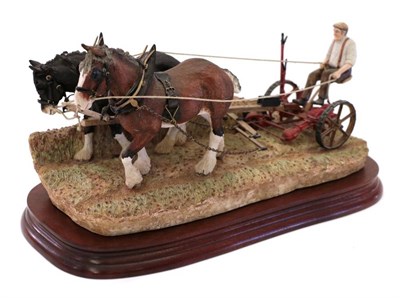 Lot 56 - Border Fine Arts 'Hay Cutting Starts Today' (Standard Edition), model No. B0405A by Ray Ayres,...
