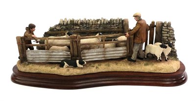 Lot 88 - Border Fine Arts 'Shedding Lambs', model No. B0769 by Ray Ayres, limited edition 360/1250, on...