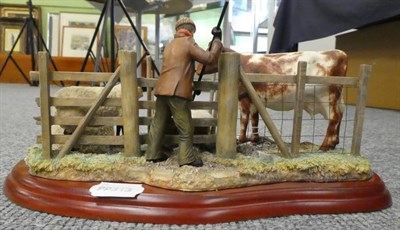 Lot 99 - Border Fine Arts Studio Models: 'The Grand Parade' (Pony, Sheep, Cow and Pig at the Royal Welsh...