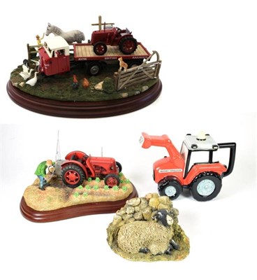 Lot 101 - Border Fine Arts Studio Tractor Model 'Tattie Spraying', model No. A5894; together with a...