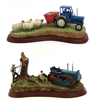 Lot 103 - Border Fine Arts Studio Tractor Models: 'Spring Supplement', model No. A20120 and 'Clearing...