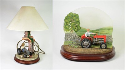 Lot 105 - Border Fine Arts Table Lamps: 'Mind Y'Selves', model No. B1018 by Ray Ayres, on wood base and...