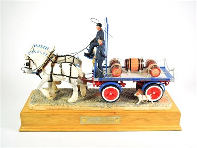 Lot 112 - Border Fine Arts 'The Gentle Giants' (Tetley's Dray), Gold Edition, model No. PJ02 by Ray...