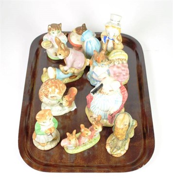 Lot 144 - Beswick Beatrix Potter Figures Including: 'Ginger', BP-3b, 'Sir Isaac Newton', BP-3b, 'Flopsy,...