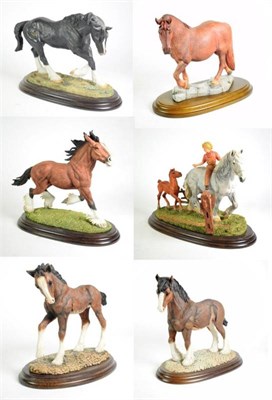 Lot 163 - Country Artists Horse models comprising: 'Coming Home', model No. CA729 by Richard Sefton,...
