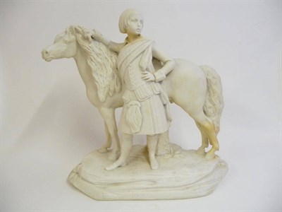 Lot 99 - A Minton Parian Figure of Prince Alfred, circa 1862, modelled by Baron C Marochetti, in...
