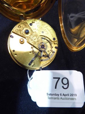 Lot 79 - An 18 carat gold pocket watch