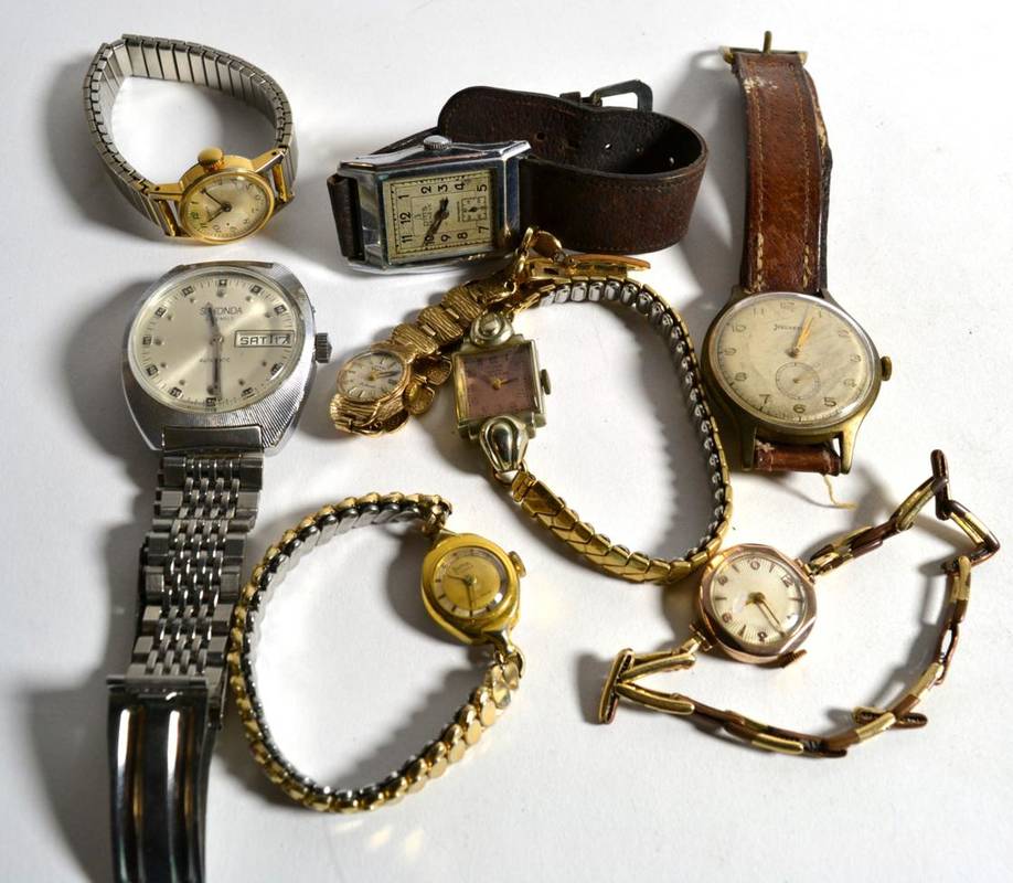 Lot 85 - Collection of assorted wristwatches including two gold examples