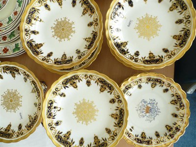 Lot 106 - A Coalport Porcelain Dessert Service, late 19th century, decorated with a coronet and florid...