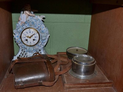 Lot 152 - J Hicks, London barometer and celeste yacht alarm in chrome case, cased binoculars and...