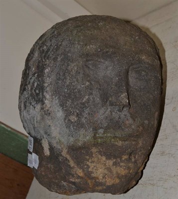 Lot 156 - A carved Medieval sculpture of a male's head