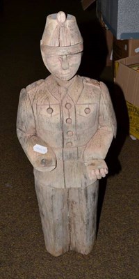 Lot 181 - Wilhelm Hennecke (d. 1950) A carved wooden fireman (a.f.)