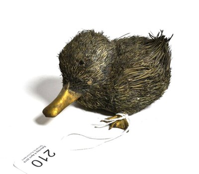 Lot 210 - A Buccellati model of a duckling, signed and stamped 800