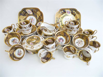 Lot 119 - A Spode Felspar Porcelain Tea and Coffee Service, circa 1820, painted with flower sprays in...