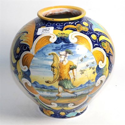 Lot 262 - A Venetian style Maiolica drug jar