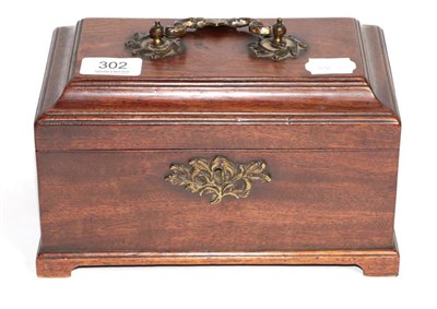 Lot 302 - George III mahogany tea caddy