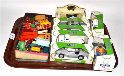 Lot 334 - A collection of approximately twenty-five early matchbox Diecast toys and seven Corgi for Mobil...