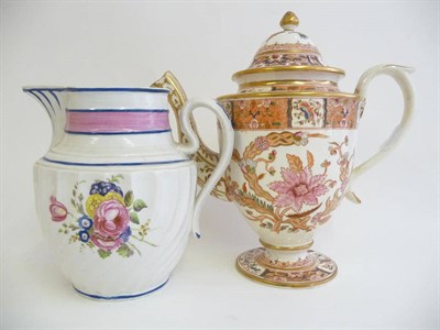 Lot 138 - A Spode Porcelain Semi-Ovoid Coffee Pot and Domed Cover, circa 1815, painted in famille rose...