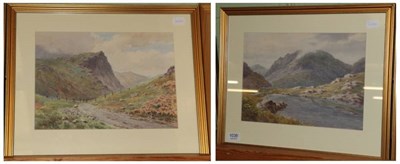 Lot 1038 - Albert Rosser, pair of watercolour landscapes