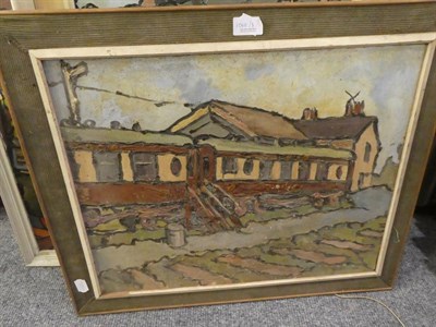 Lot 1060 - Christopher Assheton-Stones (1947-1999) Eight 1960's works, mostly townscapes, oils, some...