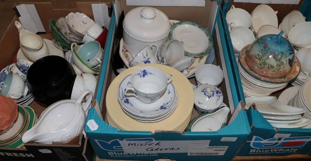 Lot 1100 - A group of assorted ceramics including part dinner services; Wedgwood; Copeland twin handled...