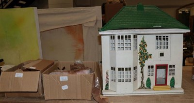 Lot 1107 - A dolls house and dolls furniture