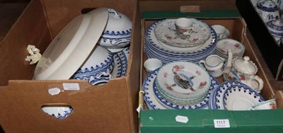 Lot 1117 - A Wedgwood blue and white dinner service and a tea service decorated Bognor West Parade (two boxes)