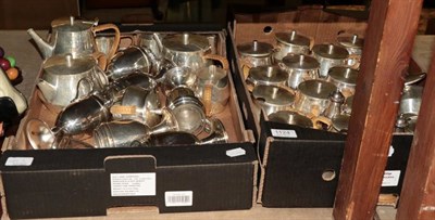 Lot 1124 - Two boxes of silver plate