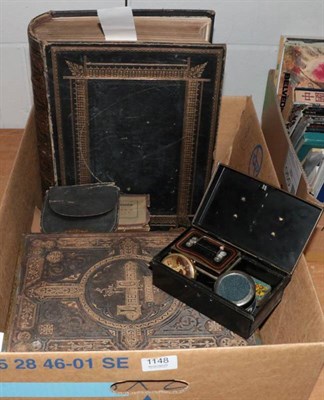 Lot 1148 - Fowler's ''Jubilee Magnum'' calculator, Kodak no.2 box brownie, original box; Souvenir tin; and...